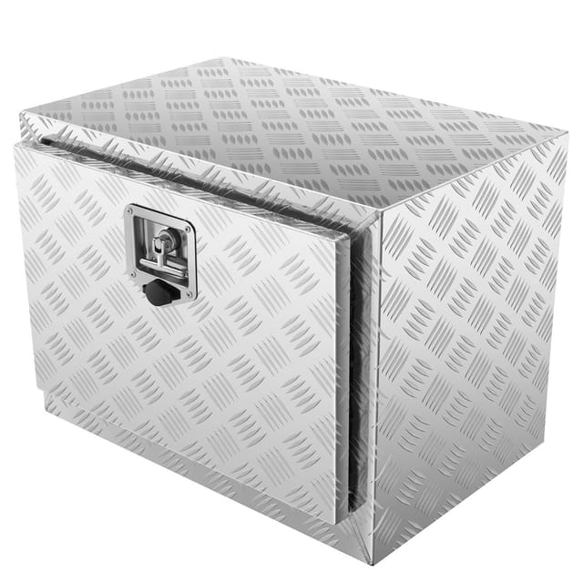 Wasserdichte Aluminium-aufbewahrungsbox Für Transporter, 61 X 35,6 X 40,6 Cm, Mit Schloss Und Schlüssel, Ideal Für Werkzeug Und Anhänger