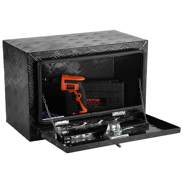 Wasserdichte Aluminium-aufbewahrungsbox Für Transporter, 61 X 36 X 41 Cm, Mit Schloss Und T-förmigem Verschluss, Robust Und Praktisch