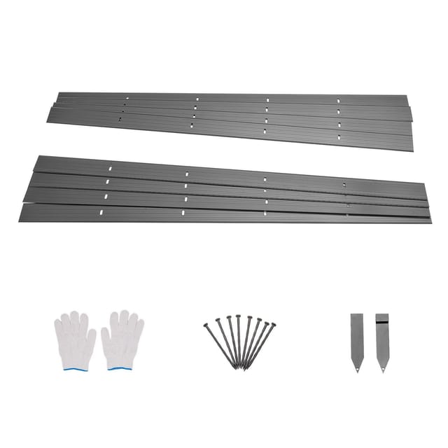 Rostbeständige Aluminium-garteneinfassung, 8er-set, 72 Zoll, Flexible Begrenzung Für Blumenbeete Und Wege
