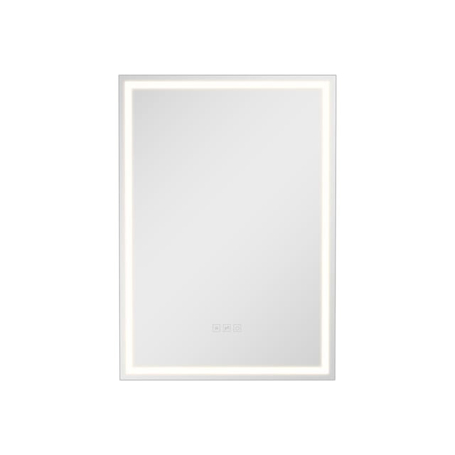 Beleuchteter Medizinschrank 50 X 70 Cm Mit Spiegel, Dimmbarer 3-farbiger Led-beleuchtung, Bodenbeleuchtung, Verstellbaren Einlegeböden Und Antibeschlagfunktion