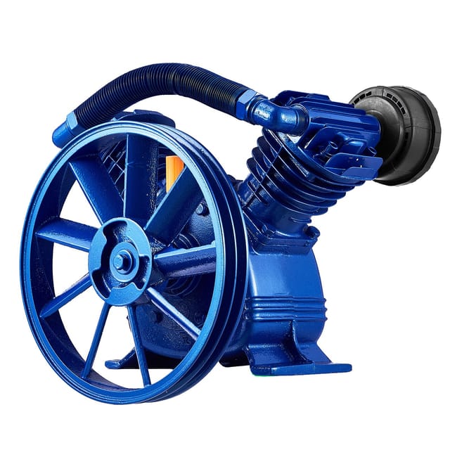5,5 Ps, 5,75 Cfm Kompressor-pumpenkopf, Zweizylinder, 2-stufig, V-typ, Gusseisen, 185 Psi