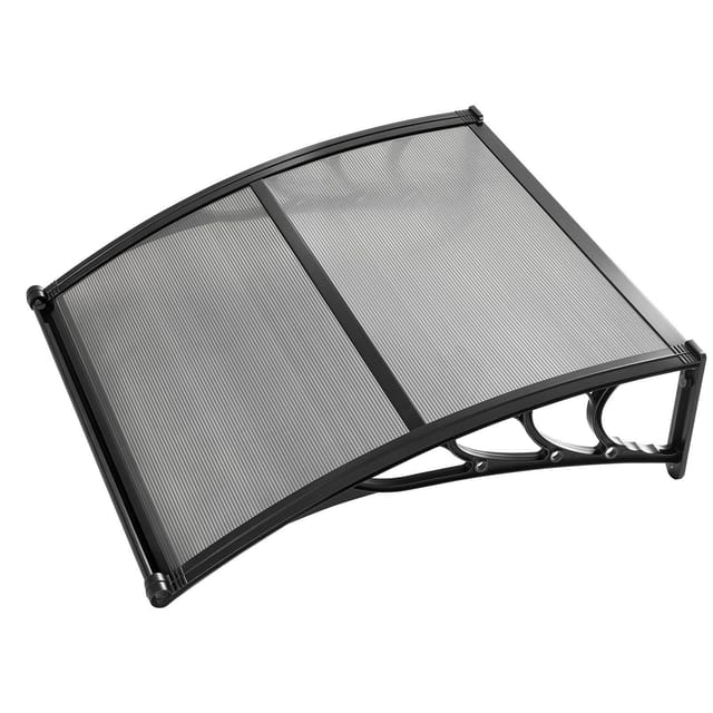 38 X 40 Zoll Großes Vordach Für Eingangstüren, Schutz Vor Regen, Schnee Und Sonne, Rauchgraues Polycarbonat-vordach