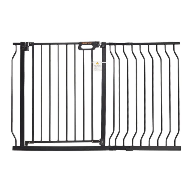 Extra Breites Treppenschutzgitter, Höhe 74,9–122,9 Cm, 76,2 Cm Automatisches Hundegitter Für Treppen, Klemmbefestigung, Schwarz