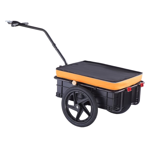 Robuster Fahrradanhänger, 40 Kg Tragkraft, Faltbar Mit Universalkupplung, 16-zoll-räder, Wasserdichte Abdeckung