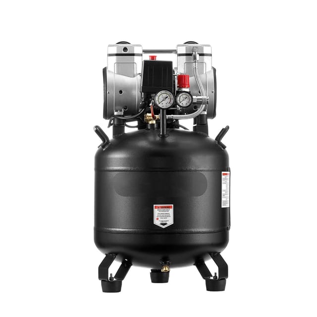 30-liter-luftkompressor, 1,5 Kw, 113 L/min, Max. 6,2 Bar, 10 Bar, Ölfrei, Für Autoreparaturen, Reifenbefüllung Und Lackierung