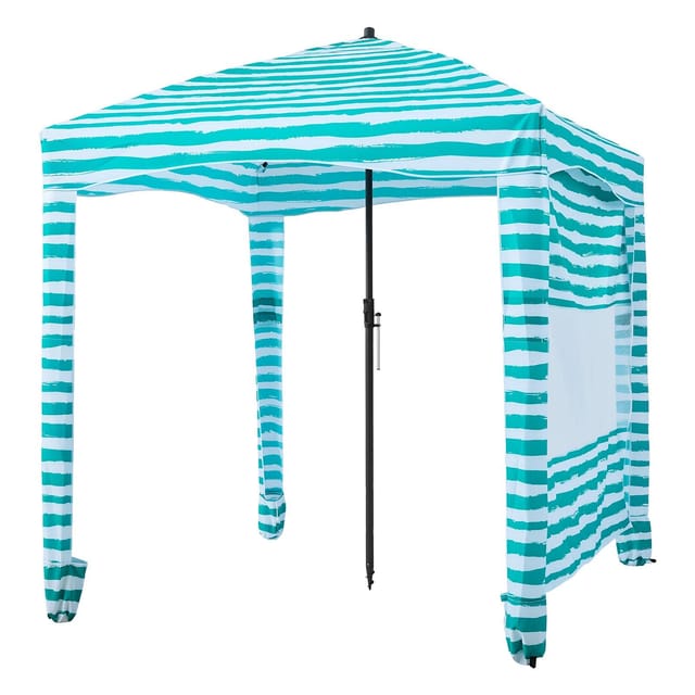 Tragbare Strandhütte 1,83 X 1,83 M Mit Upf 50+ Sonnenschutz, Einfacher Aufbau, Inklusive Sands äcken, Ideal Für Familie Und Freunde
