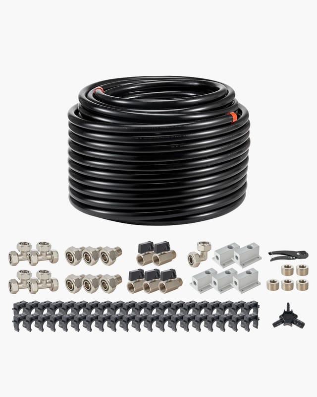 60 M X 19 Mm Hdpe-aluminium-druckluftschlauch-set, Wasserdicht, Einfache Installation, Für Garagen, Werkstätten Und Profis