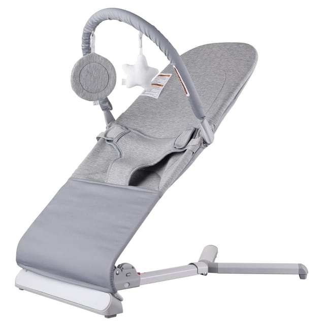 Faltbare Babywippe Für Babys Von 0 Bis 9 Monaten, 2 Liegepositionen, Drehbarer Spielbogen, Tragetasche, Für Zuhause Und Unterwegs