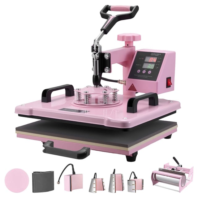 8-in-1-heißpresse 30,5 X 38,1 Cm, Tassenpresse 850,5 G, Rosa T-shirts, Sublimationsdruck, Individuelle Gestaltung