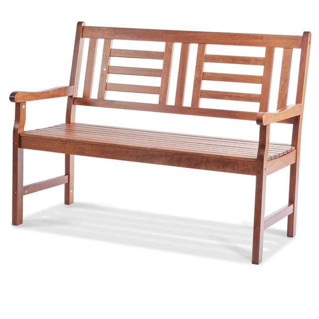 122 Cm (48 Zoll) Hohe Gartenbank Aus Holz, Tragfähigkeit 317,5 Kg, Wetterfest, Für Park, Terrasse Und Veranda
