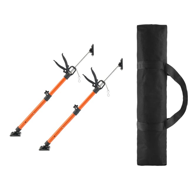 Set Aus 2 Teleskopierbaren Stützstangen, 54-155 Cm, Schnellspannvorrichtung, Je 70 Kg Tragfähigkeit, Für Baustellen Und Schalungen