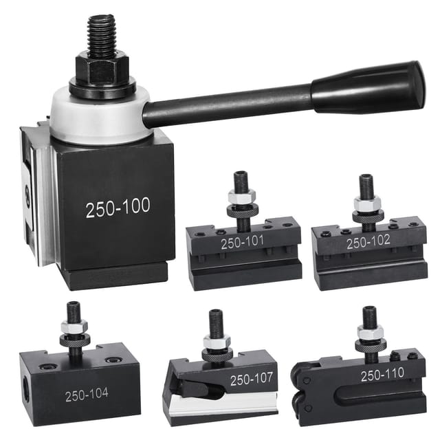 Set Mit 6 Schnellspann-werkzeughaltern Für 6-12 Zoll Mini-drehmaschinen Und Metalldrehmaschinen, Aus Robustem Stahl