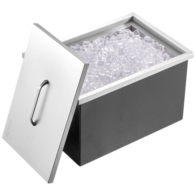 Einbau-weinkühlschrank Aus Edelstahl, 56 X 43 X 30 Cm, 38 Liter Kühlvolumen Mit Ablasshahn, Für Profiküchen Und Bars