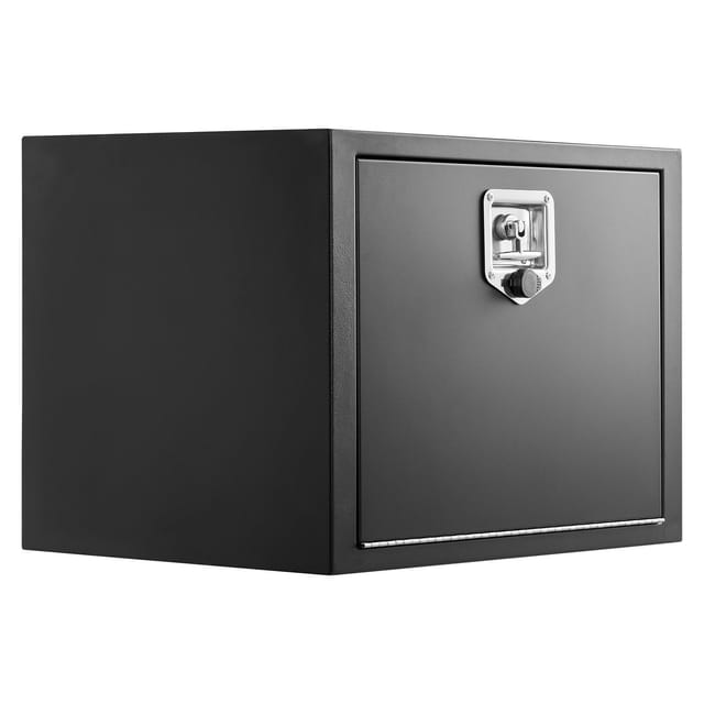 Robuster Werkzeugkasten Aus Stahl, 609 X 457 X 457 Mm, Wasserdicht, Mit Schloss Und T-griff, Für Lkw Und Suvs, Schwarz