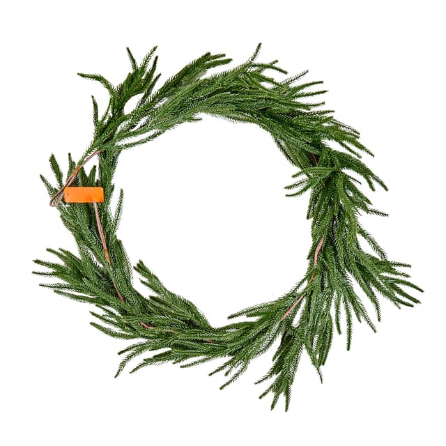 Realistische Weihnachtsgirlande Aus Norfolk-kiefernholz, 1524 Mm, Festliche Dekoration Für Drinnen Und Draußen, Für Tisch Und Kamin