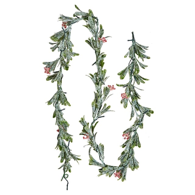 Realistische 2011 Mm Weihnachtsgirlande, Verziert Mit Ranken Und Beeren, Künstliche Lichterkette Für Die Innen- Und Außendekoration