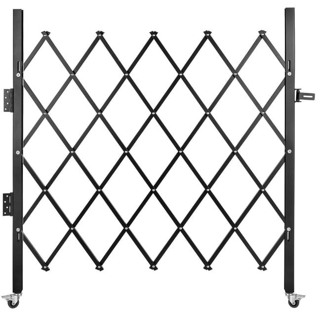 Faltbare Sicherheitstür 170 X 131 Cm, Ausziehbar, Stahl, 360° Ausziehbar, Mit Vorhängeschloss