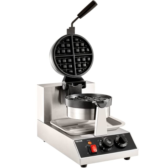 Professionelles Waffeleisen Mit 1300 W Leistung Und Rotierender Antihaftbeschichtung Für Runde Waffeln, 220 V, Robust Und Zuverlässig Für Den Professionellen Einsatz, Hochwertige Verarbeitung