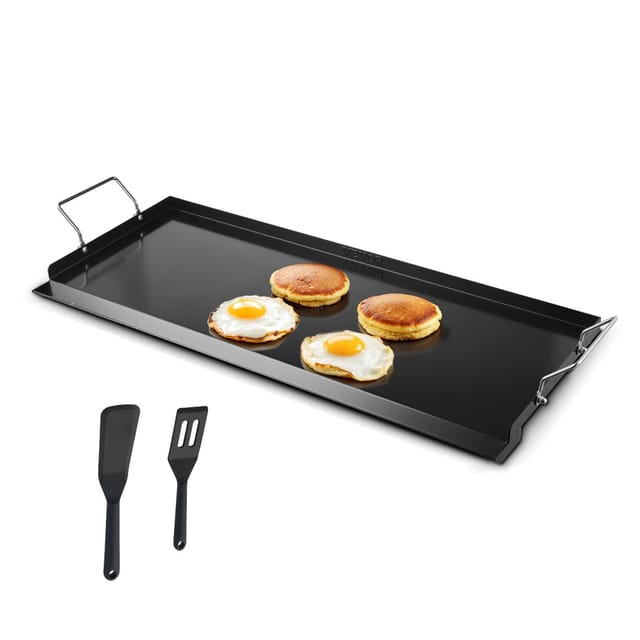 Rechteckige Grillplatte Aus Kohlenstoffstahl, 81 X 36 Cm (32 X 14 Zoll), Universelle, Tragbare Grillplatte Zum Grillen Und Campen