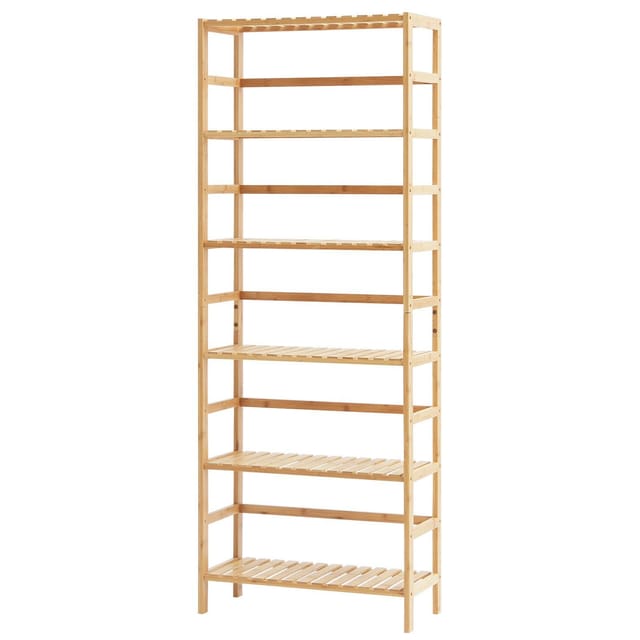 6-stufiges Bambusregal, Multifunktionales Offenes Bücherregal, Pflanzen- Und Blumenständer Für Badezimmer, Schlafzimmer, Büro