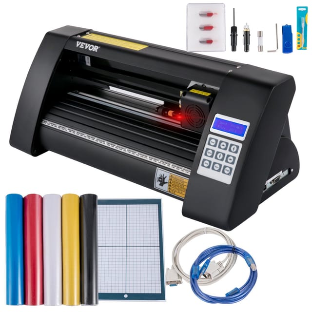 375-mm-vinylplotter Mit Halbautomatischem Led-bildschirm, Integriertem Lichtsensor, Signmaster-kompatibel, Windows-desktop-design