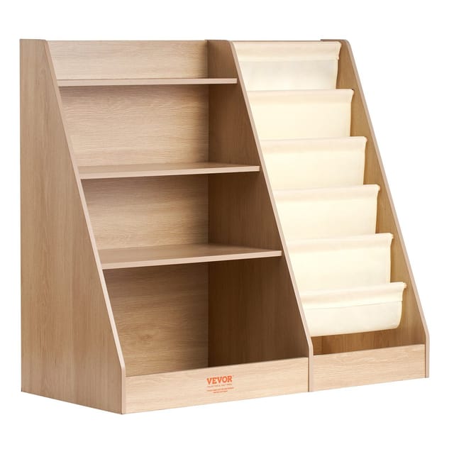 4-stöckiges Holzregal Für Kinder, 6-stöckiges Hängeregal, Ideale Aufbewahrung Für Bücher Und Spielzeug Im Kinderzimmer