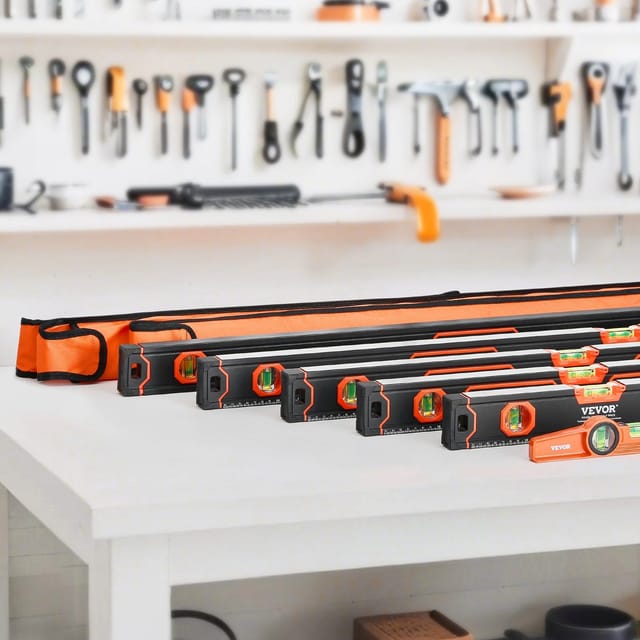 Set Mit 6 Aluminium-wasserwaagen, 10 Bis 78 Zoll, Mit Libellen Für 45/90/180 Grad Winkel, Magnetisches Wasserwaagenwerkzeug