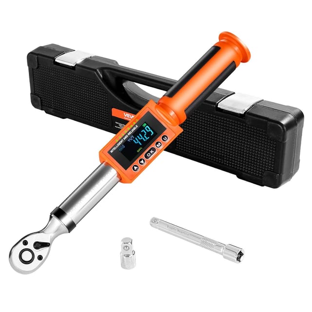 Digitaler Drehmomentschlüssel, 3/8"-vierkantantrieb, 0-99,57 Lbf-ft, 0-135 Nm, 72 Zähne, ±2% Genauigkeit, Voreingestellter Wert, Akustischer Und Led-alarm, Für Autos Und Motorräder