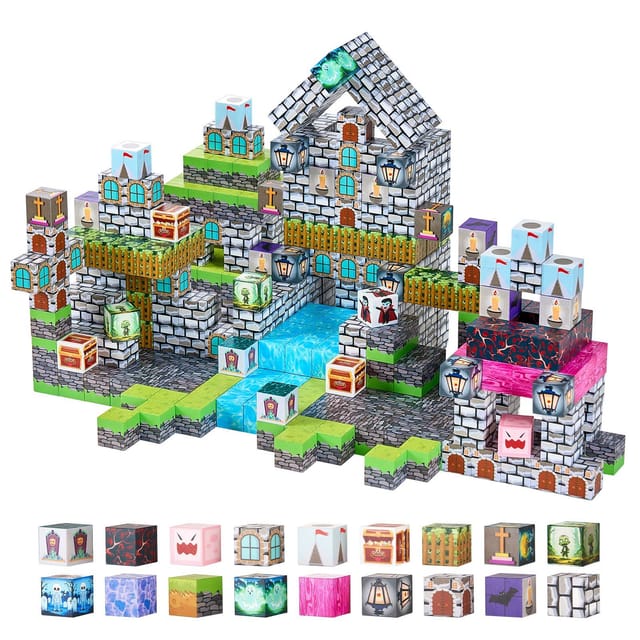 100-teiliges Magnetbauset, Zombie-friedhof, Bausteine Für Kinder, Montessori-stem-spielzeug, Weihnachtsgeschenk, Ab 3 Jahren
