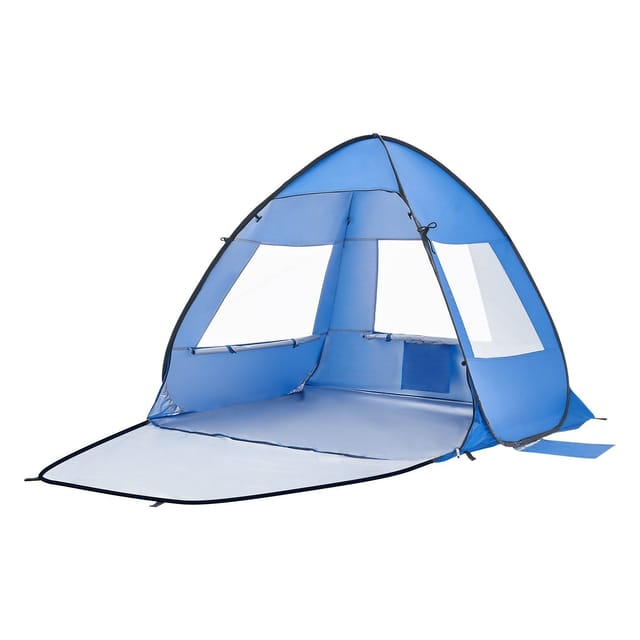 2-personen-strandzelt Mit Upf 50+, Leichter Und Tragbarer Sonnenschirm Mit Tragetasche, Ideal Für Camping, Angeln Und Picknicks