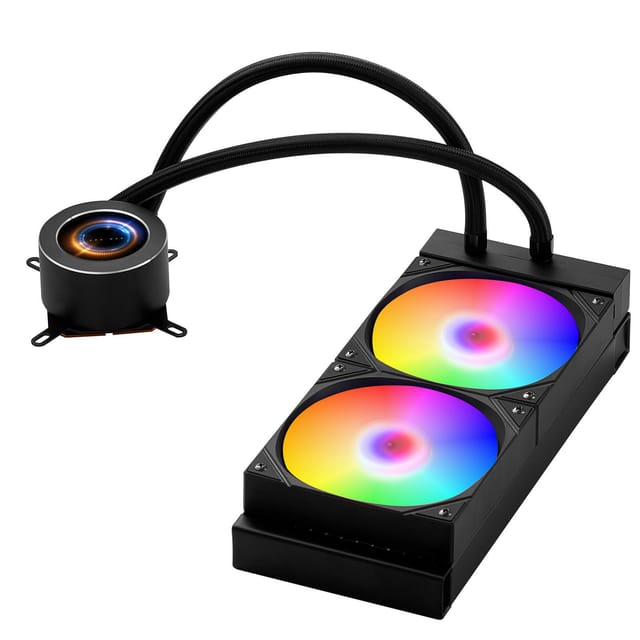 120-mm-aio-flüssigkeitskühlung, 2,1-zoll-lcd-bildschirm, Argb-beleuchtung, Intel 115x, 1200, 1700, Amd Am4, Am5