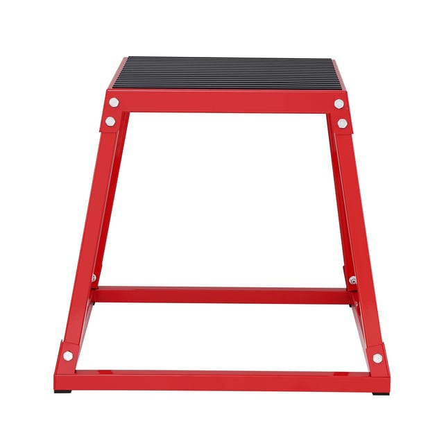 Plyobox (45 Cm) Aus Rotem, Rutschfestem Stahl, Sprungbox Für Cross-training, Hiit Und Krafttraining Zu Hause