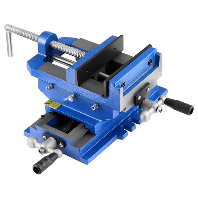Kreuzschraubstock Für Säulenbohrmaschine, 10 Cm Backen, 2 Xy-achsen, 9 Cm Öffnung, Robustes Gusseisen Für Holz Und Cnc
