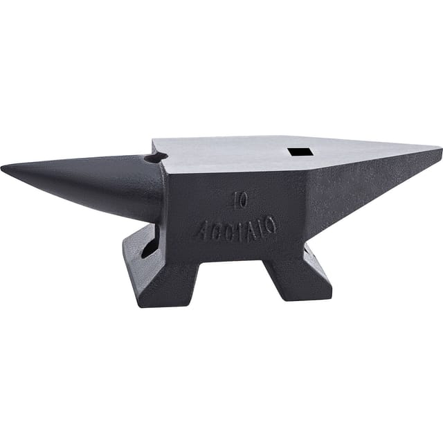10 Kg Schwerer Schmiedeamboss Aus Gusseisen, Rundes Horn, Runde Und Quadratische Löcher Zum Schmieden Und Zur Metallbearbeitung