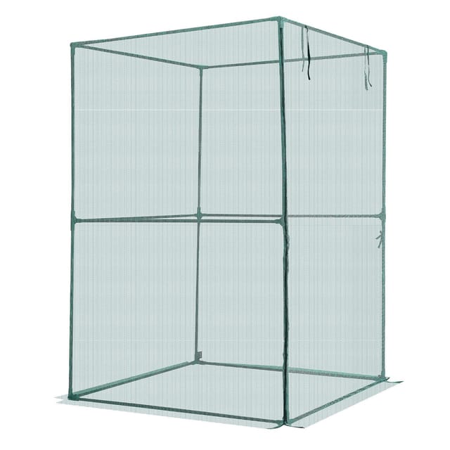 Anzuchtkäfig 1,2 X 1,2 X 1,8 M, Pflanzenschutzzelt Mit Reißverschlusstür, Winddicht