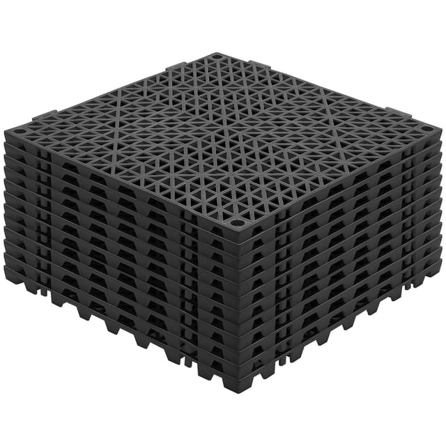 Ineinandergreifende Drainagematte 30,5 X 30,5 Cm, Rutschfeste Pvc-fliesen, 12er-packung