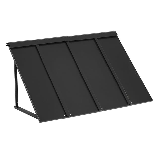 Feste Metallmarkise 44 X 24 Zoll, Stabiler Stahlrahmen Zum Schutz Vor Regen Und Sonne, Türen Und Fenster