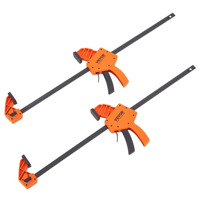 Holzbearbeitungsklemmen, 2er-set, 5,7 Cm (24 Zoll), Einhandklemme Mit Einer Tragkraft Von 136 Kg (300 Lb), Robustes Material Aus Kunststoff Und Stahl