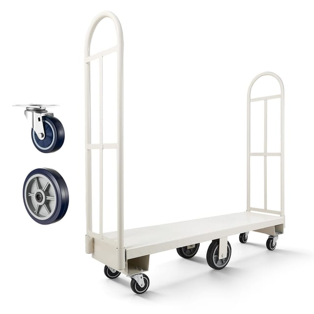 Unterflur-transportwagen, Tragfähigkeit 907,18 Kg, Sechs Räder, Stahlrahmen, 1525 X 410 X 1510 Mm
