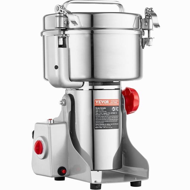 Elektrische Getreidemühle Mit 3400 W Leistung, 2500 G Mahlwerk Aus Edelstahl Für Kaffee, Mais Und Trockene Gewürze, Effizient Und Leistungsstark