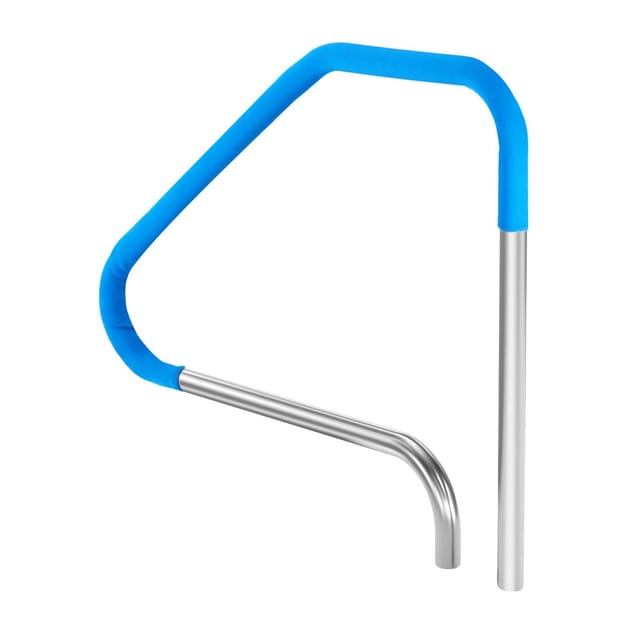 Vorgefertigtes Edelstahl-poolgeländer 46 X 37 Zoll, Edelstahlgriffe Mit Blauem Griff Für Pools Und