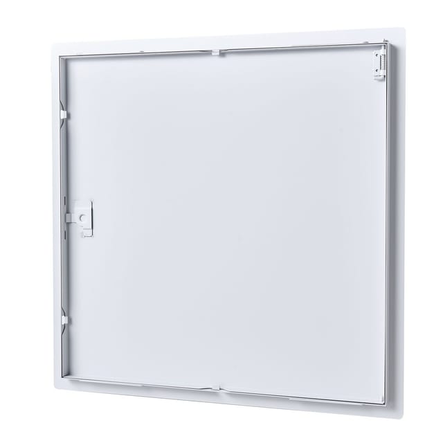Revisionsklappe, Gips, 49 X 49 Cm, Verzinkter Stahl, Klappbar, Einfach Zu Montieren, Für Sanitär- Und Elektroinstallationen, 47 Cm Ausschnitt, Weiß
