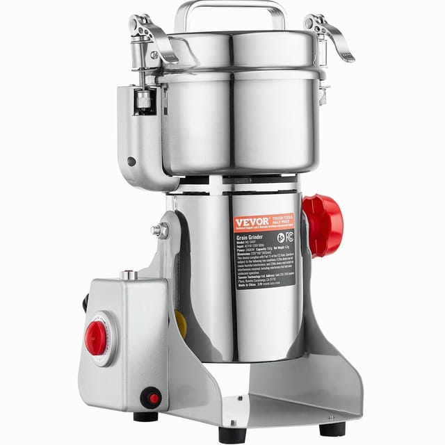 Elektrische Hochleistungsmühle Mit 2000 W Leistung, 500 G Mahlwerk Aus Edelstahl Für Bohnen, Kaffee, Mais Und Pfeffer, Einfache Installation