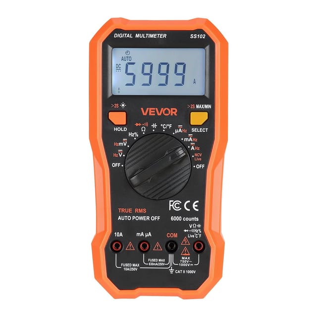 Digitales Multimeter Mit 6000 Zählern Und True-rms-messung, Professionelles Messgerät Für Strom, Spannung, Widerstand, Kapazität Und Temperatur