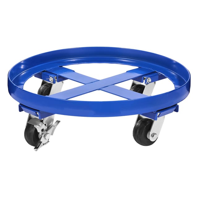 55-gallonen-fasswagen, Tragkraft 2000 Lb, Robust Mit Lenkrollen Für Den Lagereinsatz, Blau
