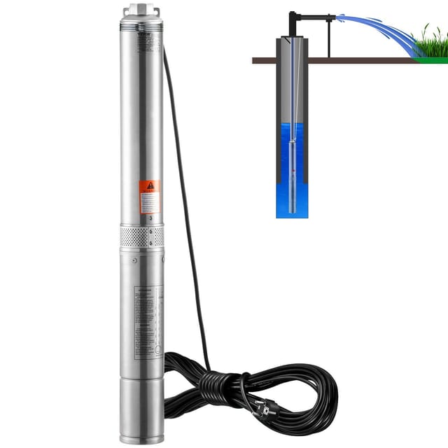 750-w-tauchpumpe Für Tiefes Wasser, 230 V, 60 Hz, Max. Fördermenge 71 M³/h, Förderhöhe 75 M, 91 M Kabel, Edelstahl, Schutzart Ip68