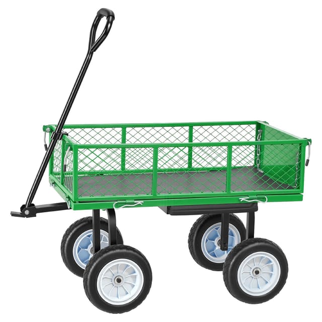 Gartenwagen Mit Sitz, 226,8 Kg Stahlkonstruktion, Für Atv, Utv Und Gartenarbeiten, Robust Mit Entladefunktion