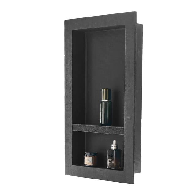 Moderne Duschablage 406 X 711 X 102 Cm Mit Ausziehbarer Ablage, Wasserdichter Organizer Für Seife Und Shampoo, Schwarz