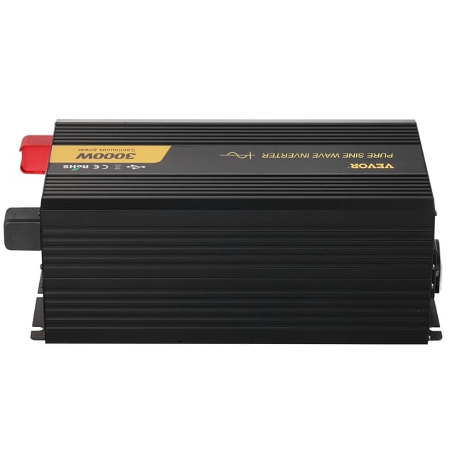 3000-w-sinus-wechselrichter (24 V Bis 230 V) Mit Usb-anschluss, Lcd-display, Fernbedienung Und Eu-stecker Für Camping, Lkw, Auto Und Solaranlagen