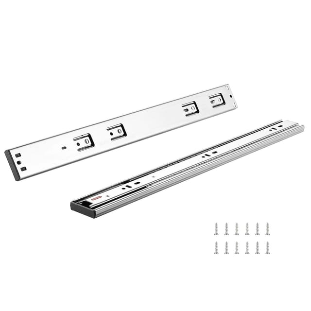 6 Paar 508 Mm Schubladenschienen, Stahl-seitenschienen, Vollauszug, Geräuscharm, 45 Kg Tragkraft